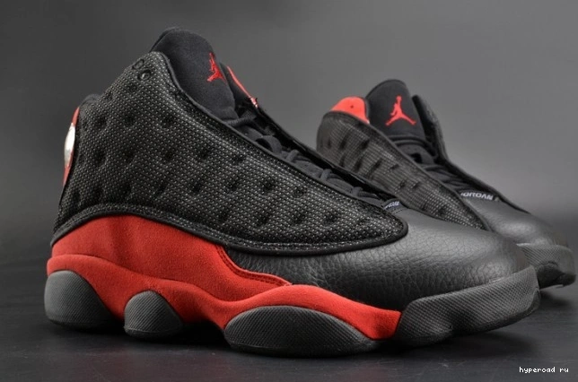 13 Jordan mens Air red black RetroBred 414571-004  0816